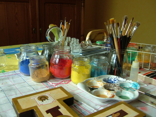 atelier d'icônes religieuses